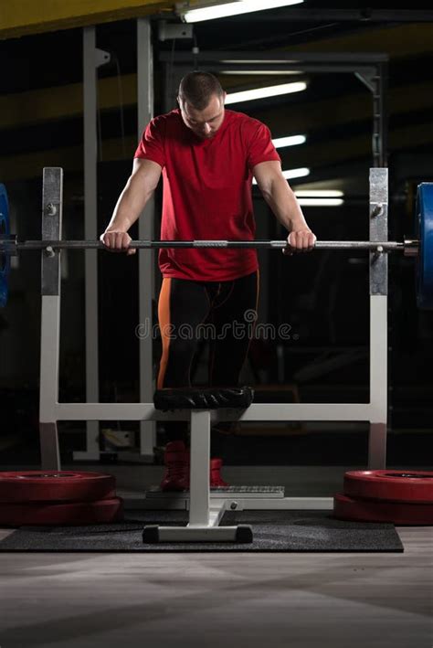 Portrait Of A Fitness Powerlifter Man Stock Image Image Of Benchpress