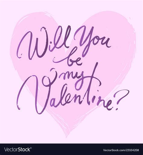 Will You Be My Valentine Valentines Day Card Vector Image