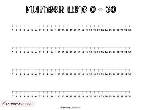 Number Line To 30 4 Cute And Free Printables And Blank Worksheets