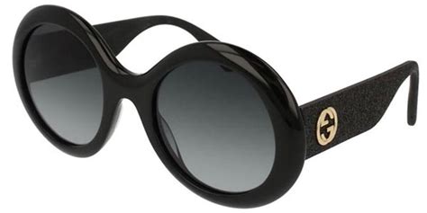gucci 53mm round sunglasses in black lyst
