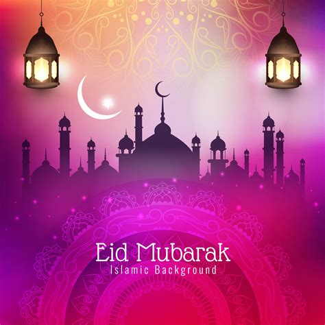 Abstract Eid Mubarak Islamic Religious Background 532338 Vector Art At