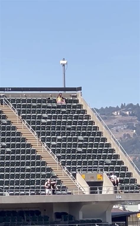 Oakland A S Fans Return To Section Of Alleged Sex Act With Signs