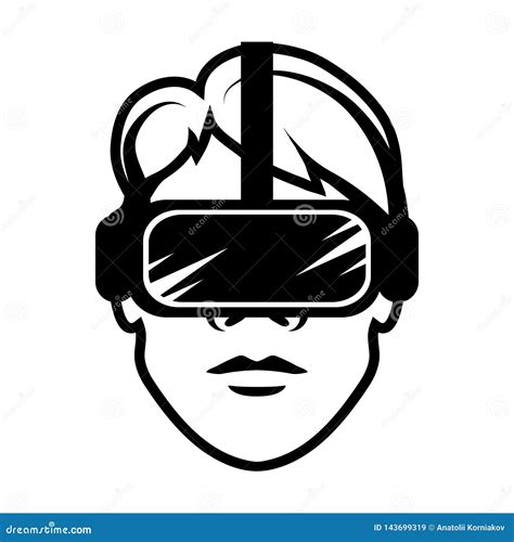 Logo Or Emblem For Virtual Reality Stock Vector Illustration Of