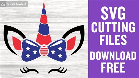 4Th Of July Unicorn Svg Free Cutting Files for Silhouette Instant
