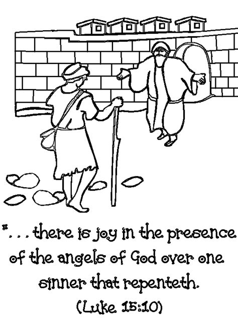 Luke 15 Coloring Page Coloring Pages