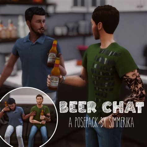 Beer Chat Posepack Simmerika Sims 4 Cheer Poses Sims