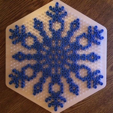 Winter Snowflake Hama Perler Beads By Prettyprintscl In 2020