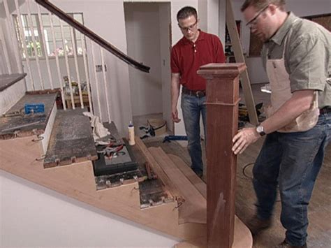 L ay the bottom rail between the posts, with the. Renovating an Older Staircase | how-tos | DIY