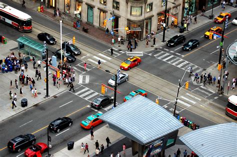 Events In Toronto Map Shows Busiest Pedestrian Intersections In