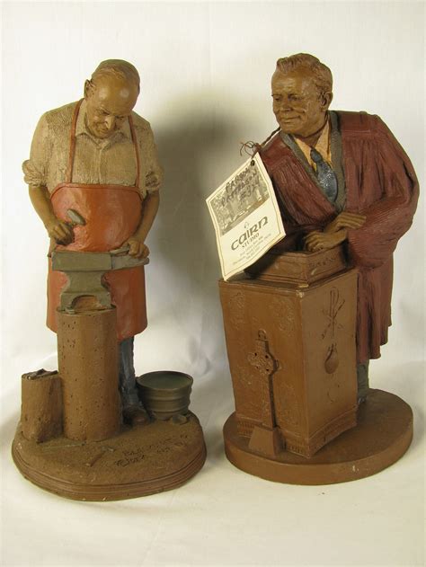 Two Statues By Tom Clark 1987 Blacksmith And 1984 Preacher Etsy