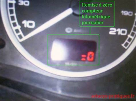 Comment Remettre Un Compteur Kilometrique A Zero - Remise à zero compteur vidange sur 307 - Astuces Pratiques