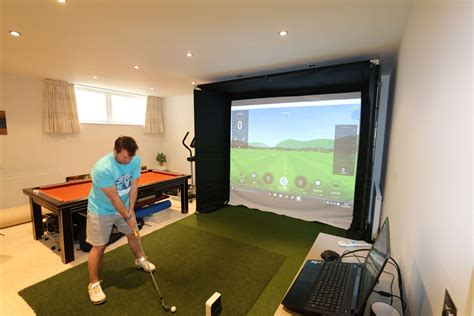 Basement SkyTrak Golf Simulator | Golf Academy Case Studies, Golf Swing