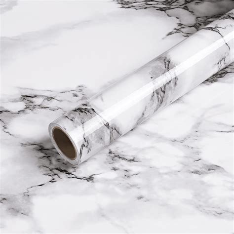 Buy Caltero Marble Contact Paper 157 X 787 Black White Grey Marble