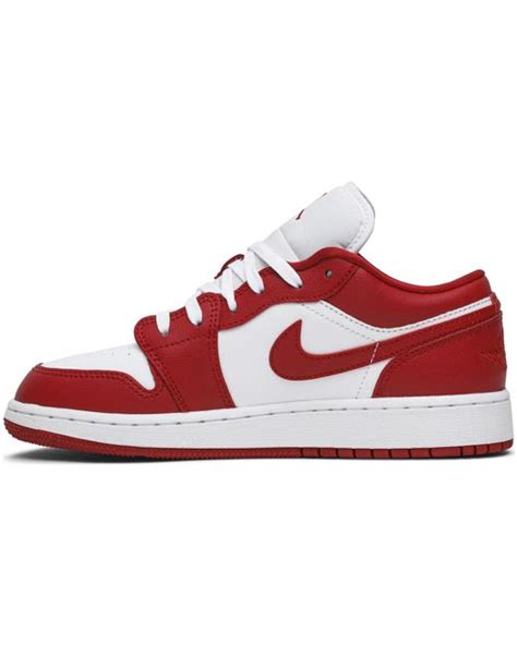 Nike Jordan 1 Low Gym Red White Gs Lyst