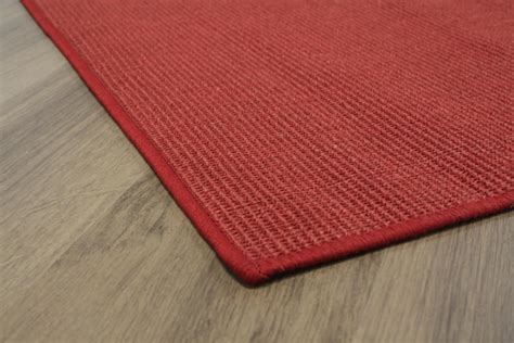 Meisterei 1a teppich läufer auf maß gekettelt murano 67x100 grau 4 5 von 5 sternen 33. Sisalteppich nach Maß, umkettelt, Farbe rot | Teppich Janning