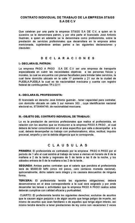 Ejemplos De Contratos