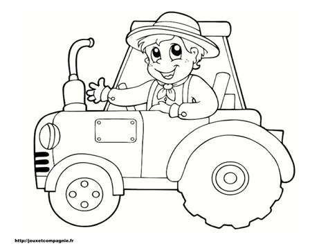 Coloriage tracteur maternelle facile cp. dessin de tracteur (9)