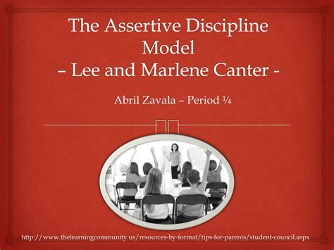 Ppt The Assertive Discipline Model Lee And Marlene Canter