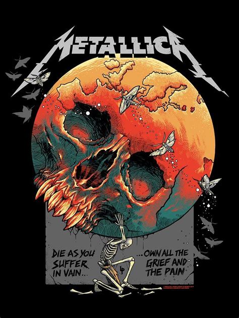 Metallica🎸 Rock Poster Art Rock Band Posters Metallica Art