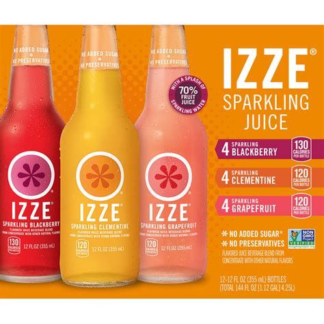 Izze Variety Pack Sparkling Juice 144 Fl Oz Instacart