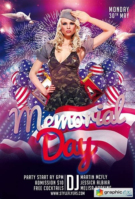 Memorial Day Psd Flyer Template Facebook Cover Free Download Vector