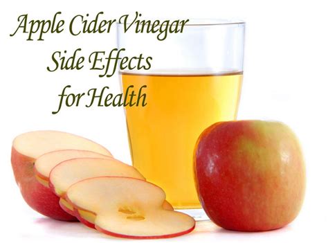 Apple cider vinegar's side effects on teeth are due to its acid content, which may cause enamel erosion in your teeth if taken for long periods. 10 Unknown Side Effects of Apple Cider Vinegar
