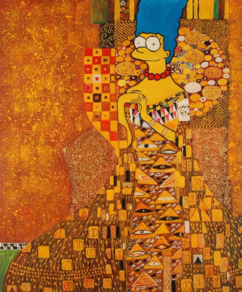 Quadro Margie Klimt Di Guscio Fumetti Falso Dautore 60x50cm Pop Art