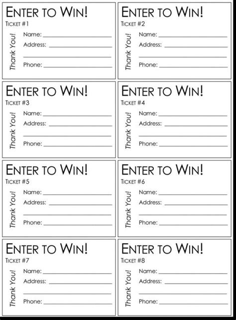 Raffle Tickets Template Ticket Template Free Raffle Tickets Template
