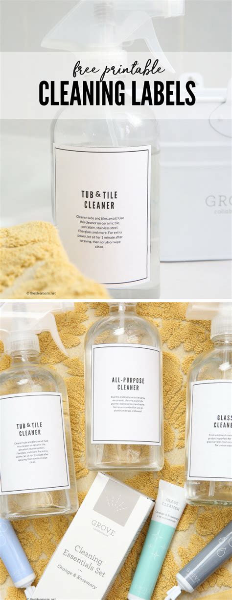 Printable Cleaning Solutions Labels Diy Cleaning