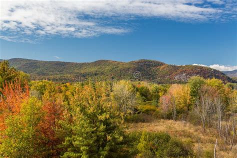 Colorful White Mountain National Forest In Autumn New Hampshire Stock