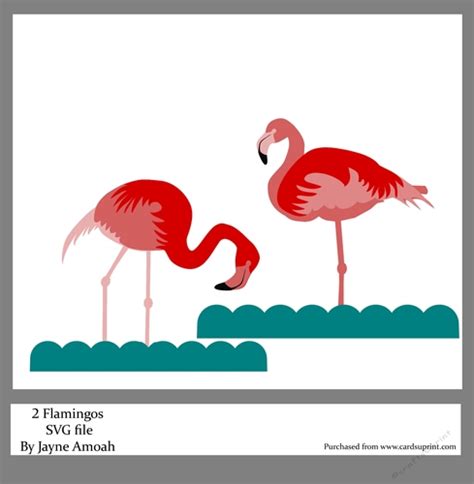 2 Flamingos Svg Cutting File Kit Cup8918312101 Craftsuprint