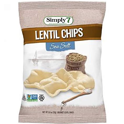 Simply 7 Lentil Chips Sea Salt Single Serve