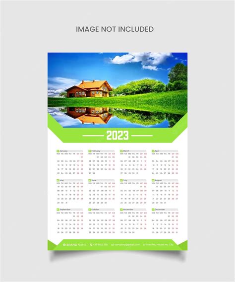Premium Vector 2023 Wall Calendar Template Design