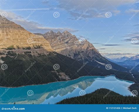 Canadian Wilderness With Rocky Mountains At Sunset Stock Photo Image