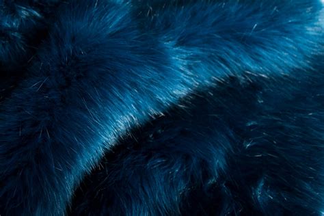 Super Soft Bear Style Luxury Dark Blue Faux Fur Fabric