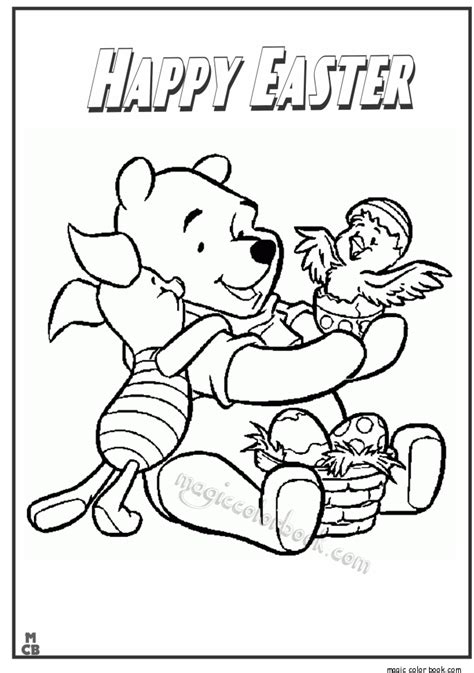 Winnie The Pooh Easter Coloring Pages At Free