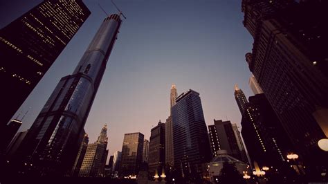 Hd wallpapers and background images. Download Wallpaper 1920x1080 skyscrapers, night, building ...