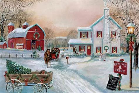 Christmas Tree Farm Canvas Art By Ruane Manning Icanvas