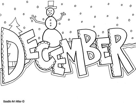 December Coloring Pages Doodle Art Alley Christmas Coloring Pages