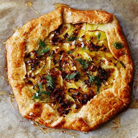 Leek And Potato Galette With Pistachio Crust Recipe Bon Appétit