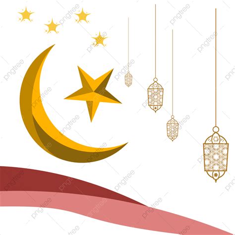 Gambar Lentera Ramadhan Dengan Bulan Dan Bintang Lentera Latar