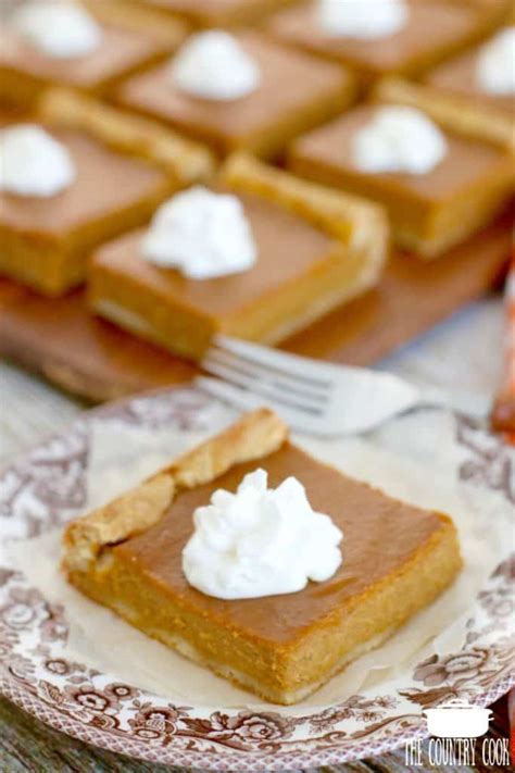 Easy Pumpkin Pie Bars The Country Cook Dessert