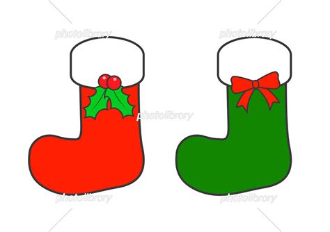 美しい クリスマス 靴下 イラスト
