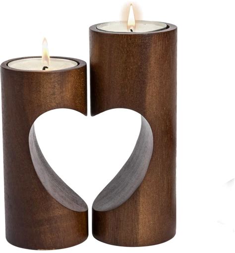 Romantic Tea Light Candle Holders Decorative Wood Tealight Etsy