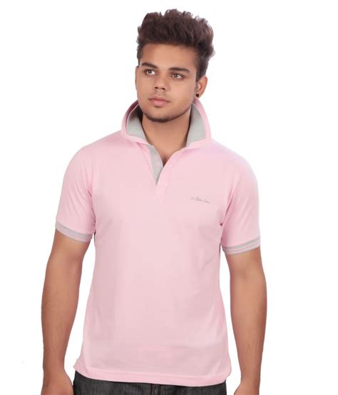 Emerge Double Collar Pink Polo T Shirt Buy Emerge Double Collar Pink