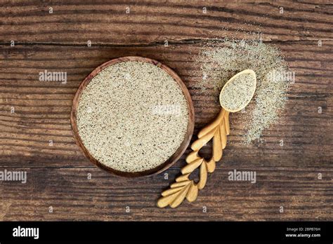 Teff Grain Health Food In A Bowl And A Lovespoon Highly Nutritious