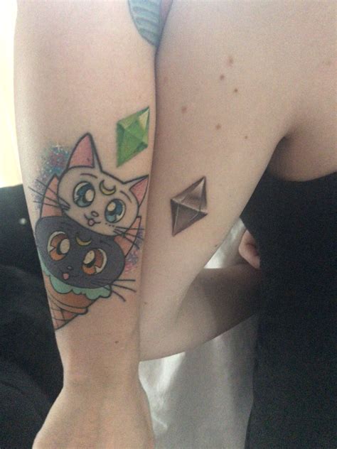 Matching Sister Sims The Sim Tattoo Plumbob 3d Black And White Friend