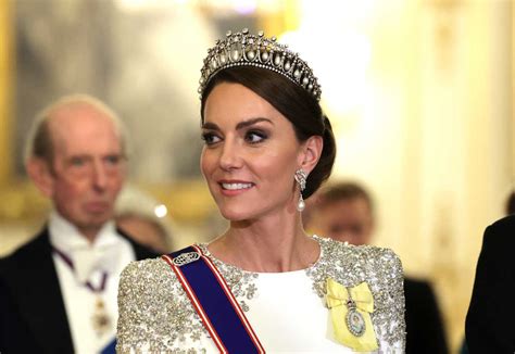 Kate Middleton Dazzles At State Dinner As She Dons Her First Tiara As