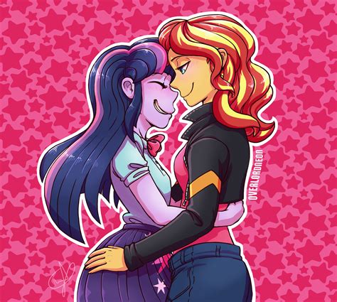 Sunset Shimmer And Twilight Sparkle Equestria Girls Drawn By Overlordneon Bronibooru