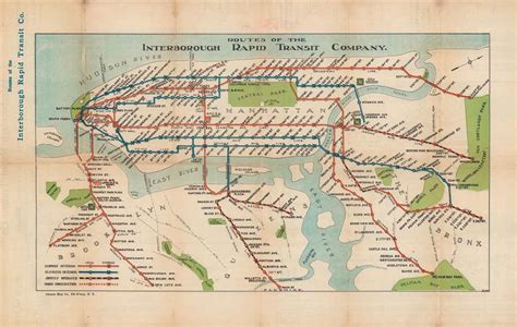 Routes Of The Interborough Rapid Transit Company Geographicus Rare